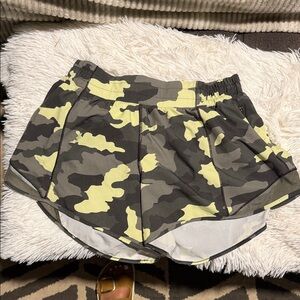 Lululemon Athletica Camo Green Athletic Shorts